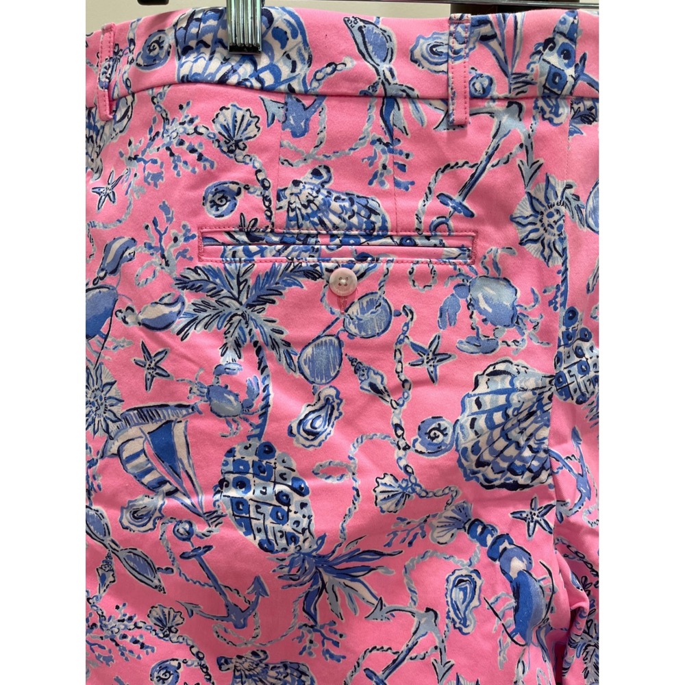 Lilly Pulitzer Volk Shorts Mens 40 Pink Barefoot Beachcombers Nautical - Picture 6 of 7